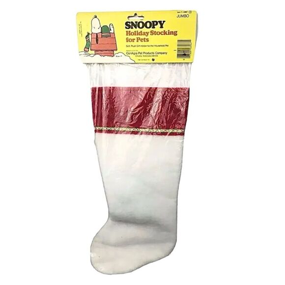 Vintage Snoopy Holiday Pet Stocking by ConAgra Pet Christmas Decor 1981 - Picture 4 of 4